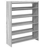 VidaXL Schoenenrek 80x25x100 cm bewerkt hout grijs sonoma eikenkleurig