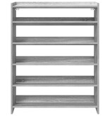 VidaXL Schoenenrek 80x25x100 cm bewerkt hout grijs sonoma eikenkleurig