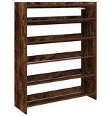 VidaXL Schoenenrek 80x25x100 cm bewerkt hout gerookt eikenkleurig