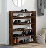 VidaXL Schoenenrek 80x25x100 cm bewerkt hout gerookt eikenkleurig