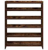 VidaXL Schoenenrek 80x25x100 cm bewerkt hout gerookt eikenkleurig
