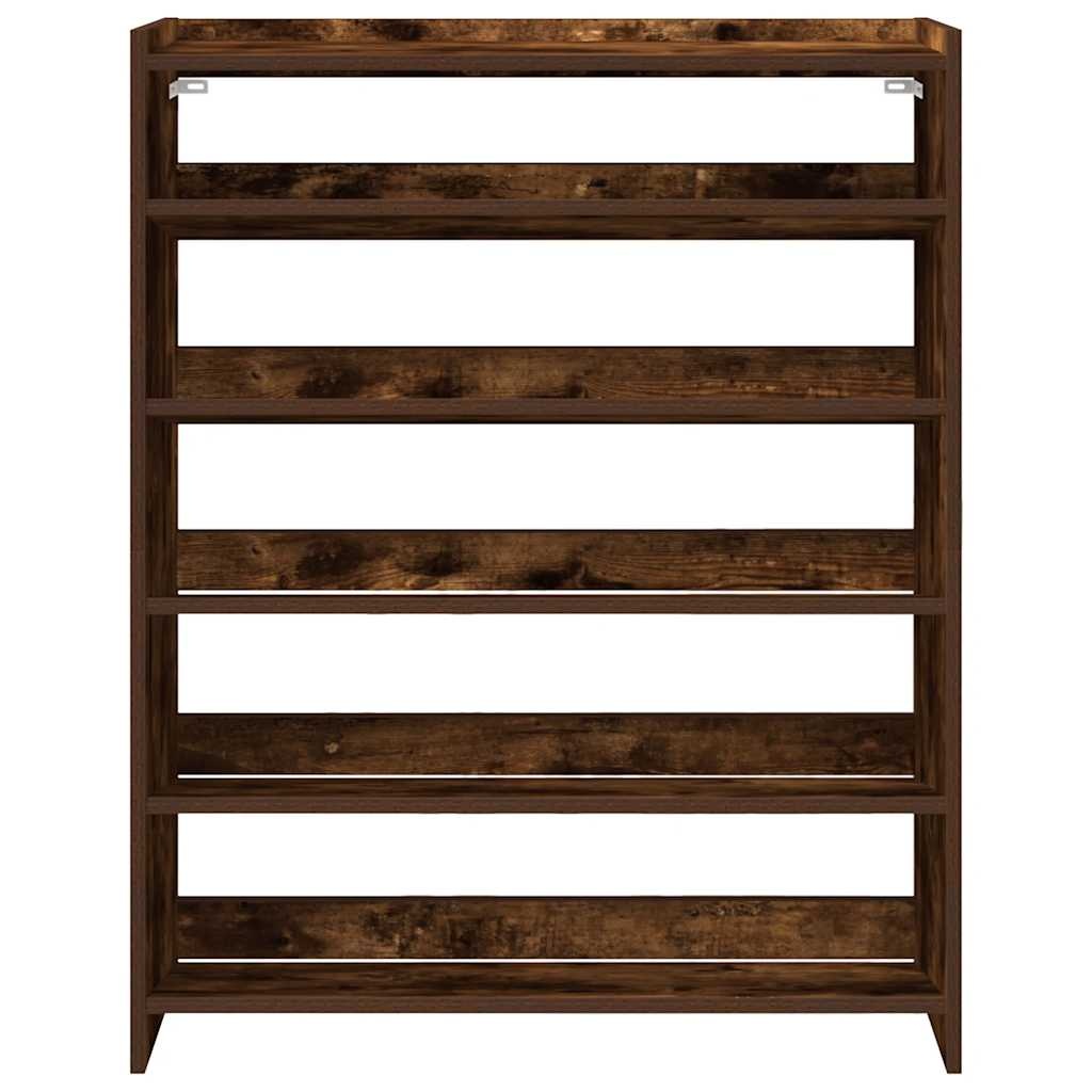 VidaXL Schoenenrek 80x25x100 cm bewerkt hout gerookt eikenkleurig