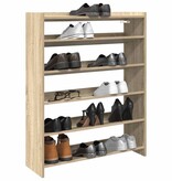 VidaXL Schoenenrek 80x25x100 cm bewerkt hout sonoma eikenkleurig