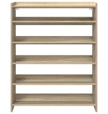 VidaXL Schoenenrek 80x25x100 cm bewerkt hout sonoma eikenkleurig