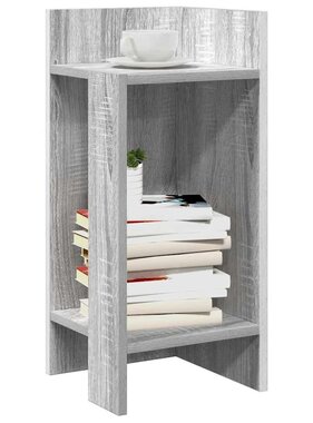 VidaXL Bijzettafeltje met plank 25,5x27x60 cm grijs sonoma eikenkleur