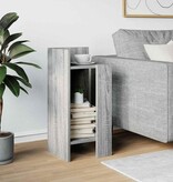 VidaXL Bijzettafeltje met plank 25,5x27x60 cm grijs sonoma eikenkleur