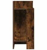 VidaXL Bijzettafeltje met plank 25,5x27x60 cm gerookt eikenkleurig