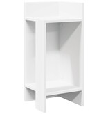 VidaXL Bijzettafeltje met plank 25,5x27x60 cm wit