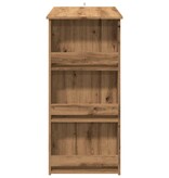 VidaXL Bartafel met opbergrek 102x50x103,5 cm artisanaal eikenkleurig