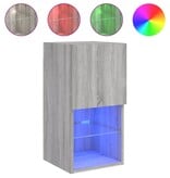 VidaXL Tv-meubel met LED-verlichting 30,5x30x60 cm grijs sonoma eiken