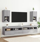 VidaXL Tv-meubel met LED-verlichting 30,5x30x60 cm grijs sonoma eiken