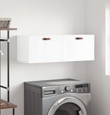 VidaXL Wandkast 100x36,5x35 cm bewerkt hout hoogglans wit