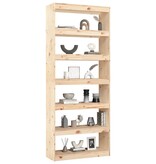 VidaXL Boekenkast/kamerscherm 80x30x199,5 cm massief grenenhout