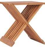 VidaXL Kruk inklapbaar 40x32x45 cm massief teakhout