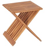 VidaXL Kruk inklapbaar 40x32x45 cm massief teakhout