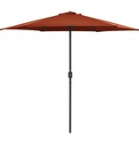 VidaXL Parasol met aluminium paal 270x246 cm terracottakleurig