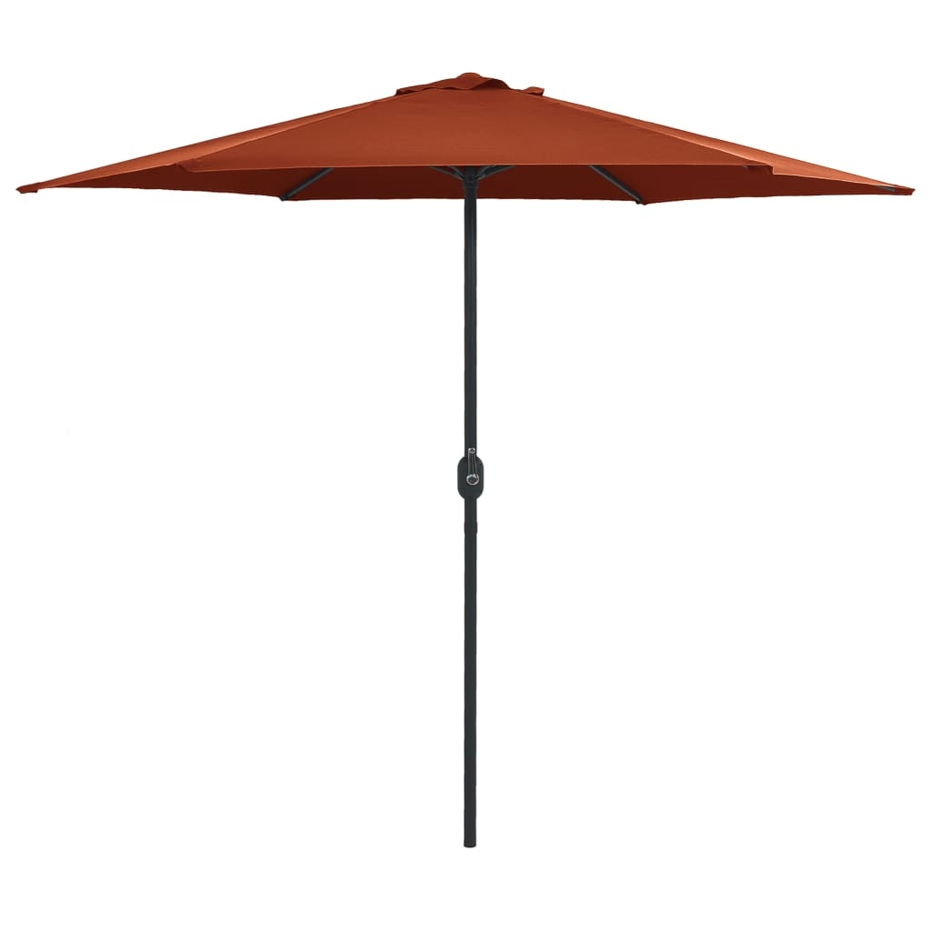 VidaXL Parasol met aluminium paal 270x246 cm terracottakleurig