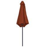 VidaXL Parasol met aluminium paal 270x246 cm terracottakleurig