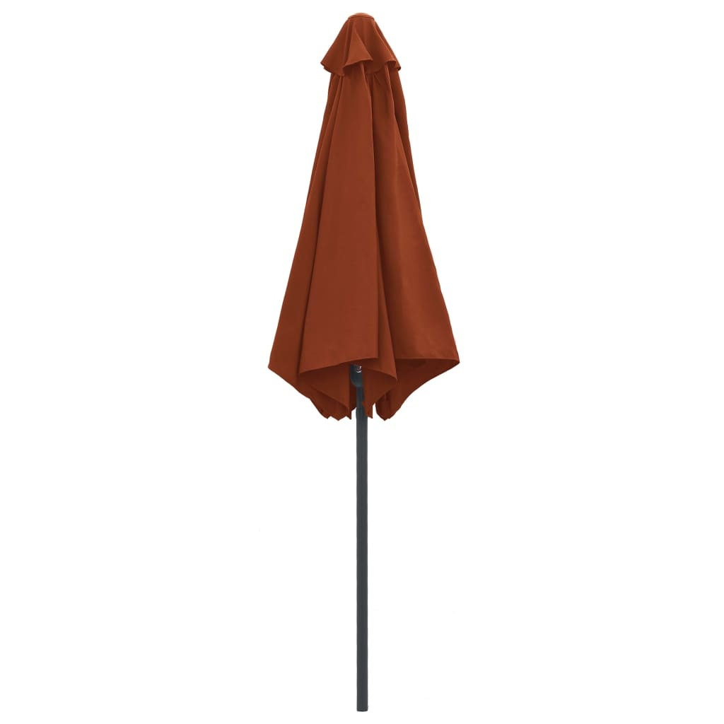 VidaXL Parasol met aluminium paal 270x246 cm terracottakleurig
