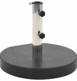 VidaXL Parasolvoet rond 28,5 kg graniet zwart