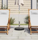 VidaXL Parasolvoet rond 28,5 kg graniet zwart