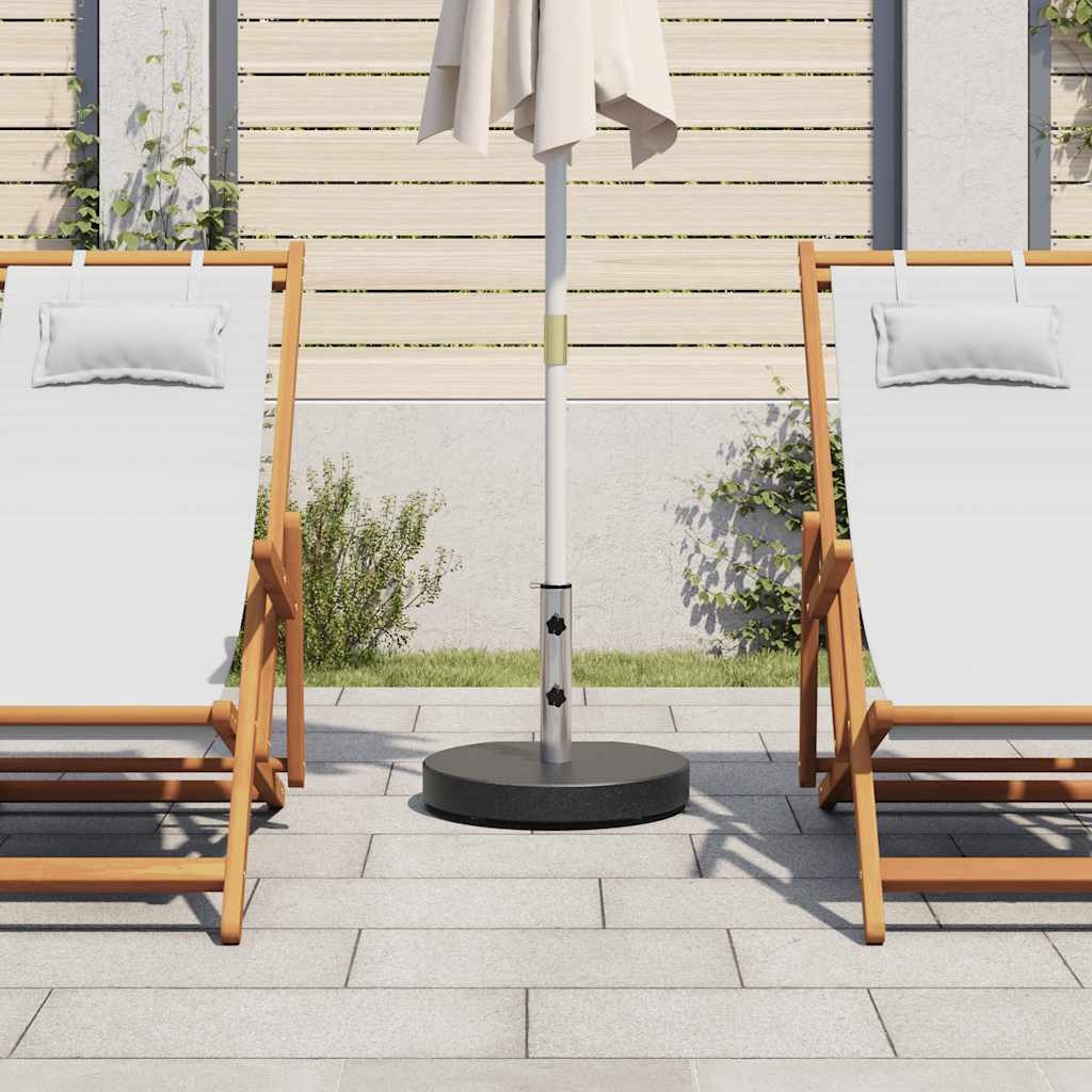 VidaXL Parasolvoet rond 28,5 kg graniet zwart