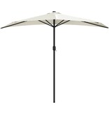 VidaXL Balkonparasol half met aluminium paal 270x144 cm zandkleurig