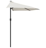 VidaXL Balkonparasol half met aluminium paal 270x144 cm zandkleurig