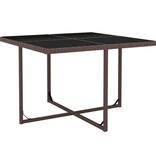 VidaXL 5-delige Tuinset met kussens poly rattan bruin