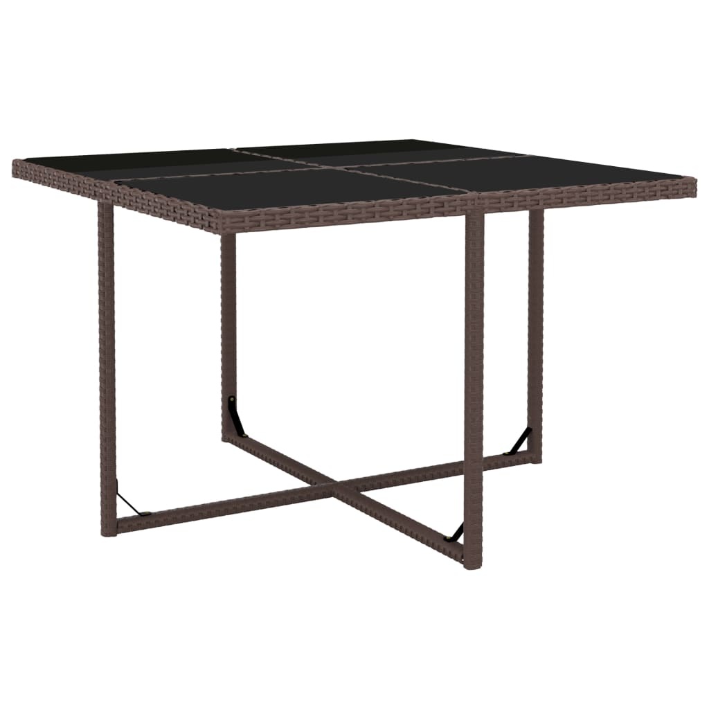 VidaXL 5-delige Tuinset met kussens poly rattan bruin