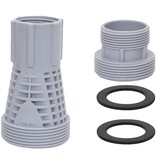 VidaXL 2-delige Zwembadslangaansluitingen kunststof