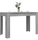 VidaXL Eettafel 120x60x76 cm bewerkt hout grijs sonoma eikenkleurig