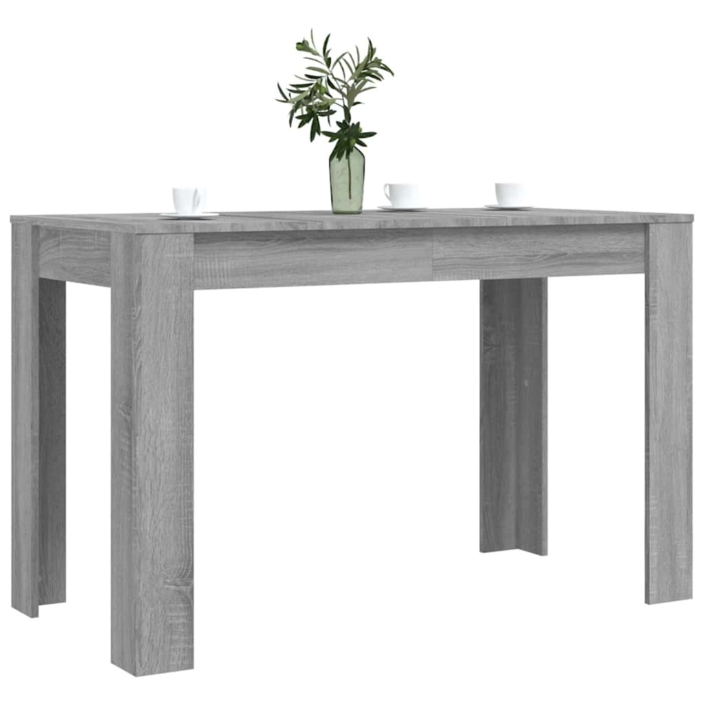 VidaXL Eettafel 120x60x76 cm bewerkt hout grijs sonoma eikenkleurig