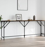 VidaXL Wandtafel 200x29x75 cm bewerkt hout gerookt eikenkleurig