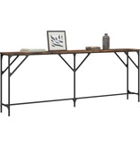 VidaXL Wandtafel 200x29x75 cm bewerkt hout gerookt eikenkleurig