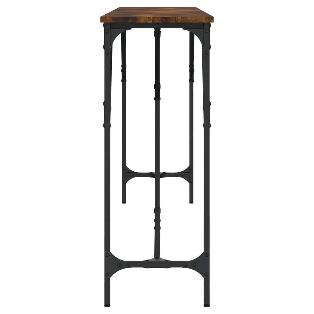 VidaXL Wandtafel 200x29x75 cm bewerkt hout gerookt eikenkleurig