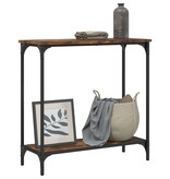 VidaXL Wandtafel 75x30,5x75 cm bewerkt hout gerookt eikenkleurig