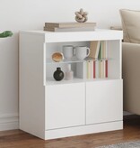 VidaXL Dressoir met LED-verlichting 60x37x67 cm wit