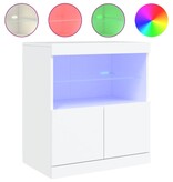 VidaXL Dressoir met LED-verlichting 60x37x67 cm wit