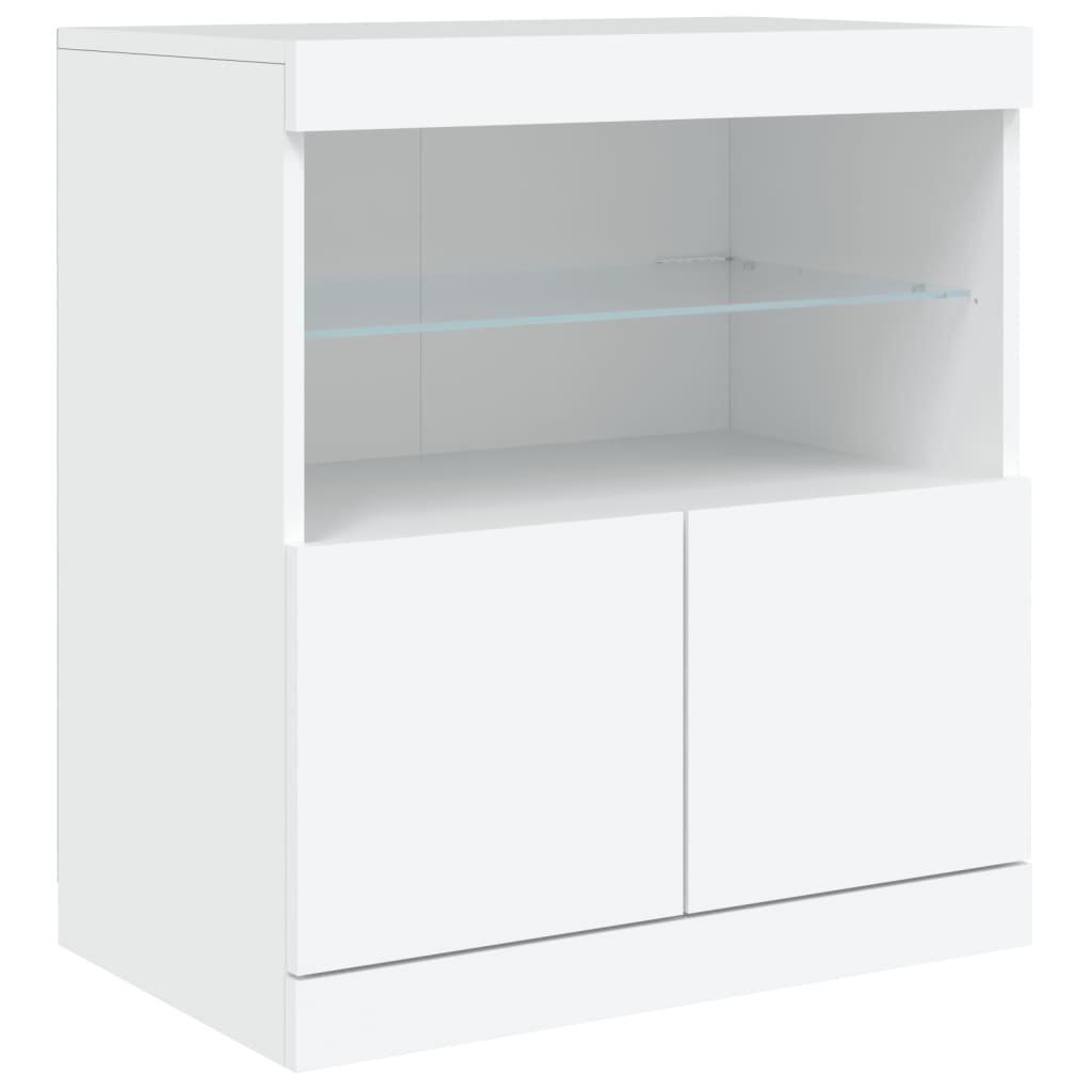 VidaXL Dressoir met LED-verlichting 60x37x67 cm wit