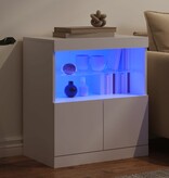 VidaXL Dressoir met LED-verlichting 60x37x67 cm wit