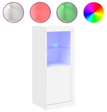 VidaXL Dressoir met LED-verlichting 41x37x100 cm wit