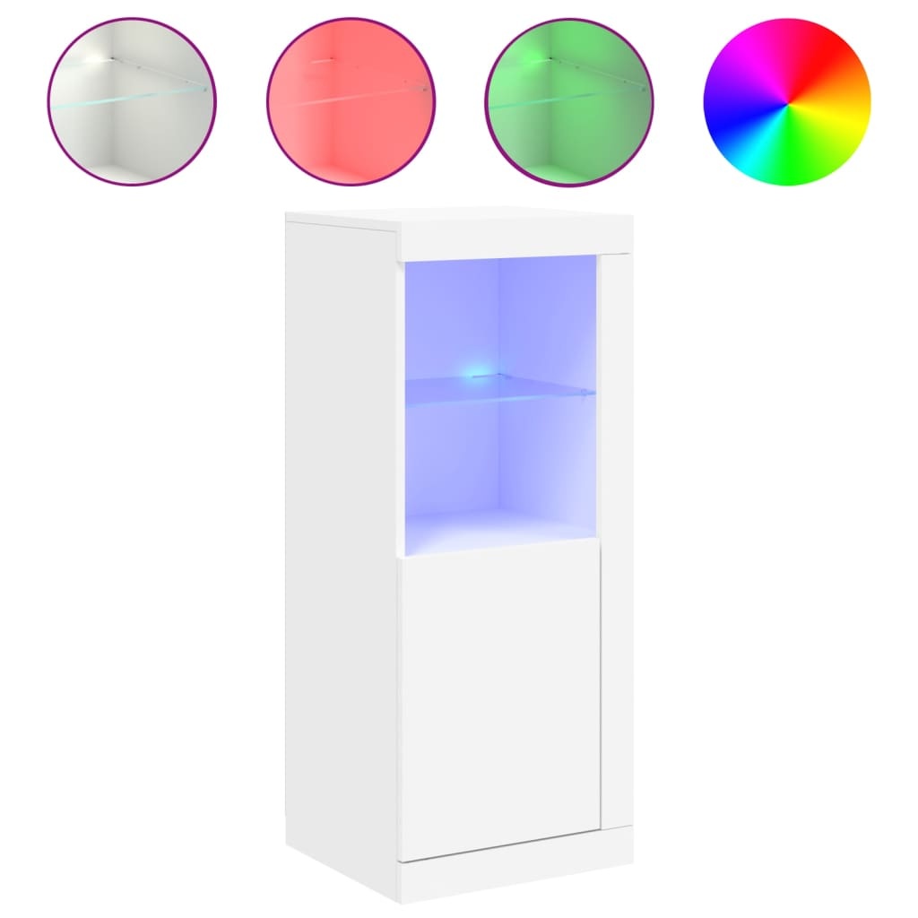 VidaXL Dressoir met LED-verlichting 41x37x100 cm wit