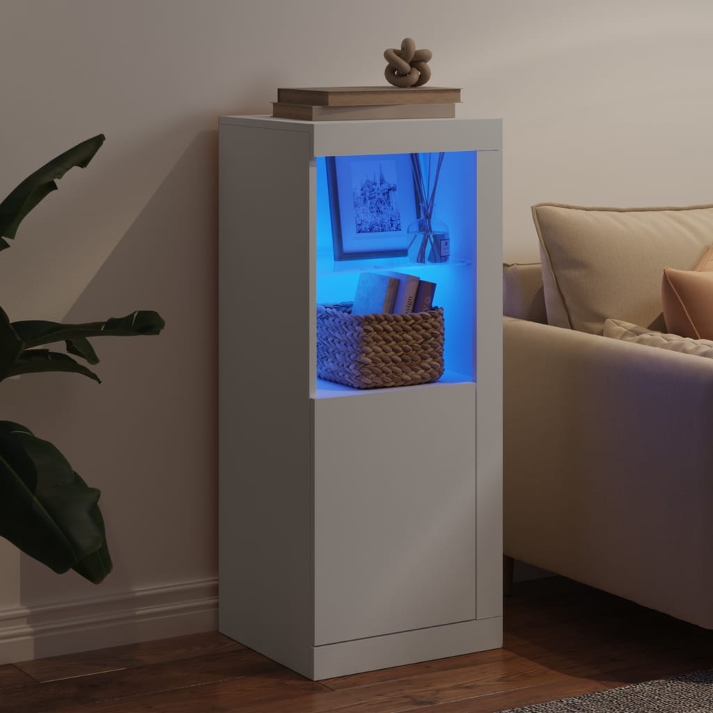 VidaXL Dressoir met LED-verlichting 41x37x100 cm wit