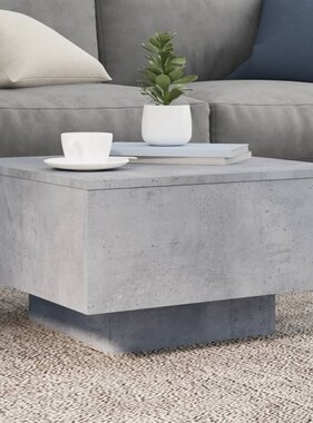 VidaXL Salontafel 55x55x31 cm bewerkt hout betongrijs