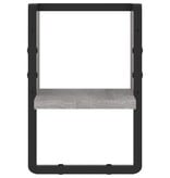 VidaXL Wandschap met stang 20x25x30 cm grijs sonoma eikenkleurig