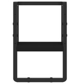 VidaXL Wandschap met stang 20x25x30 cm zwart