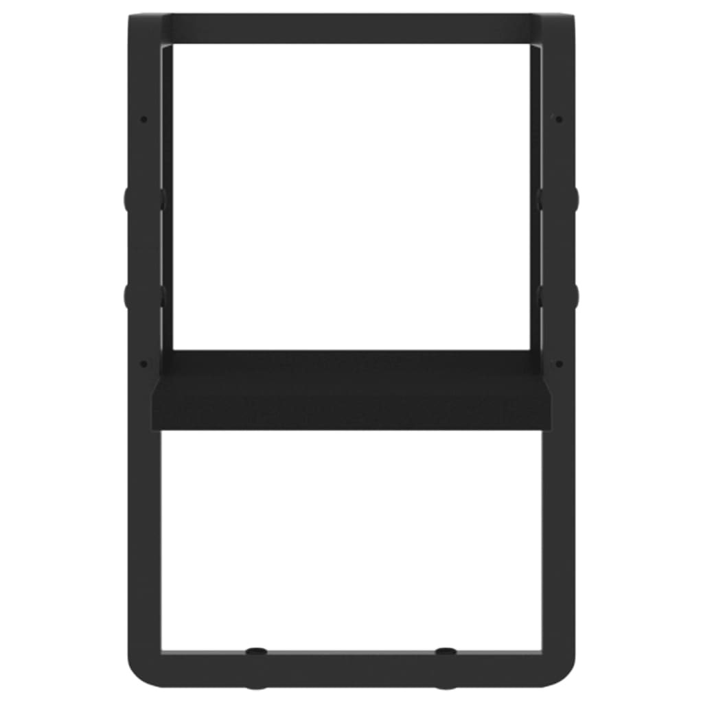 VidaXL Wandschap met stang 20x25x30 cm zwart