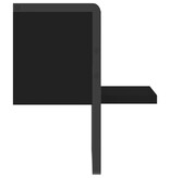 VidaXL Wandschap met stang 20x25x30 cm zwart