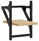 VidaXL Wandschappen met stangen 2 st 20x25x30 cm sonoma eikenkleurig